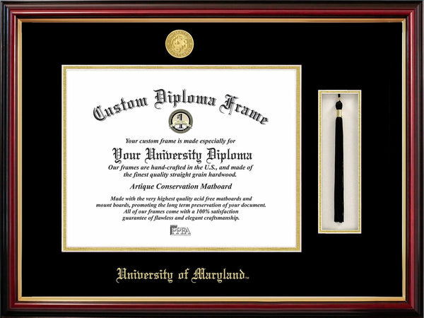 Campus Images MD998PMHGT University of Maryland Tassel Box and Diploma Frame,...