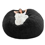 Giant Bean Bag Chair Cover(No Filler),Oversized Round Soft Fluffy PV Velvet W...