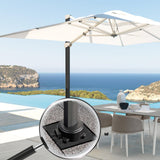 SLIIMU In-ground Umbrella Base with Umbrella Stand Tube, Universal Umbrella G...