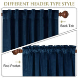 StangH Navy Blue Velvet Curtains - Blackout Thermal Insulated Backdrop Curtai...