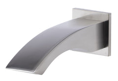 ALFI brand AB3301 Curved Wallmount Tub Filler Bathroom Spout, Brushed Nickel