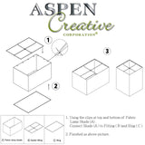 Aspen Creative 38701-2, Square Collapsible Spider Lamp Shade, Oatmeal, 10+10"...
