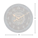 FirsTime & Co. Verdigris Calisto Sunflower Outdoor Wall Clock and Thermometer...