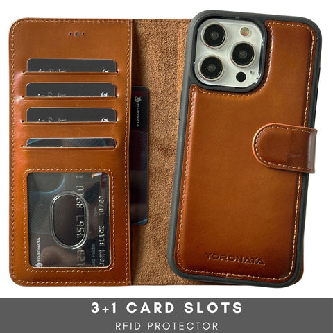 Vegas Wallet Phone Case Compatible with iPhone 15 Pro 6.1in &#8211; Elegant Full