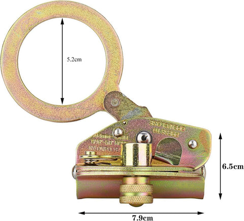 Rope Grab Ascender Fall Protection 25KN Riser Adjuster Fits 9/16" - 5/8" Rope...