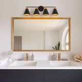 classy leaves Bathroom Light Fixtures, 4 Light Black Gold Bathroom Vanity Lig...