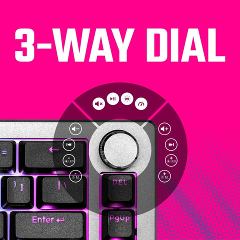 Cooler Master CK720 Hot-swappable 65% Space Gray Mechanical Gaming Keyboard, ...