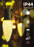 Brightown C9 Christmas String Lights Outdoor Led Fairy Lights Faceted Strawbe...