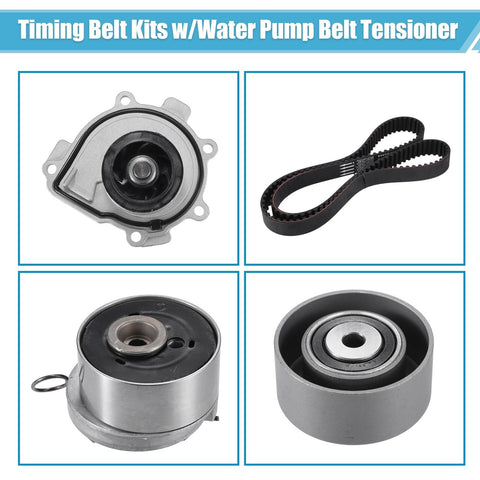 X AUTOHAUX Timing Belt Tensioner Water Pump Kit for Chevrolet Cruze Sonic Ave...