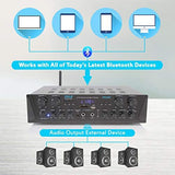 Pyle 500W Karaoke Wireless Bluetooth Amplifier - 4 Channel Stereo Audio Home...