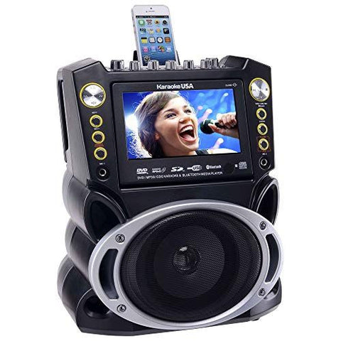 Karaoke USA System - Portable, Black 18.50" x 13.60" x 10.70",