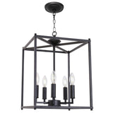 Foyer Chandelier 5 Lights Farmhouse Candle Pendant Light Fixture Lantern Hang...