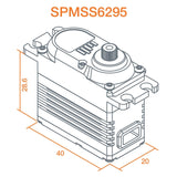 Spektrum 1/8 High Speed/Torque Race Servo, SPMSS6295, Multicolor, Medium