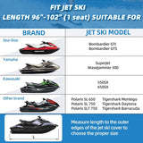 Upgraded Fade and Crack Resistant Trailerable Jet Ski Cover, Heavy-Duty Water...