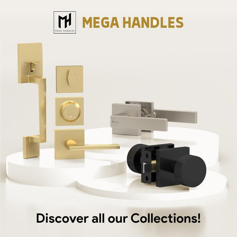 Mega Handles - ROBELL Deadbolt 2 Pack I Entry Deadbolt Lock - Heavy Duty Squa...