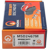 MAGMA Severe Duty MSD2467M Semi-Metallic Brake Pads, Rear 2022-2023 Red Shim