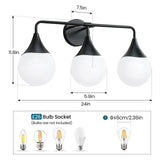 Bathroom Vanity Light Fixtures: 3 Lights Mid Century Modern Bathroom Lighting...