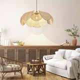 Plug in Pendant Light Rattan Hanging Lamp with Dimmable Switch,15ft Hemp Rope...