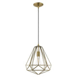 Livex Lighting 41324-91 Knox Collection 1 Light Single Pendant, Brushed Nickel