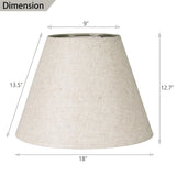 TOCHIC Lamp Shades Set of 2 Large Linen Empire Lampshade Assemble Required fo...