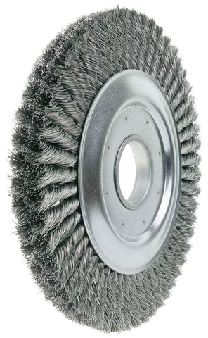 Weiler 09480 10" Standard Twist Knot Wire Wheel , .016" Steel Fill, 2" Arbor ...