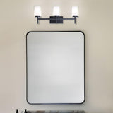 XiNBEi Lighting Wall Light, Indoor Classic 3 Light Black Bathroom Vanity Ligh...