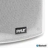 Pyle Wall Mount Home Speaker System - Active + Passive Pair 5.25 in, White