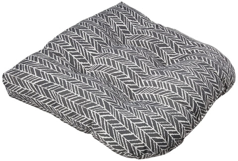 Pillow Perfect - 609973 Outdoor/Indoor Herringbone Slate Tufted Seat Cushions...