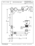 Westbrass D326HBJ-12 25" Bath Waste Assembly with Ball Joint, Tip-Toe Drain a...