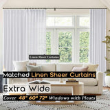 SHINELAND Room Darkening Greyish White Blackout Curtains 96 Inches Long,Pinch...