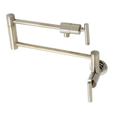 Kingston Brass KS4106CML Manhattan Pot Filler, Polished Nickel, 23.5 x 2.63 x...