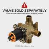 Pfister Weller Tub & Shower Valve Only Trim, Valve Not Included, 1-Handle, Br...