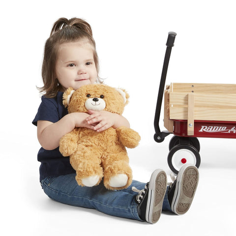 Radio Flyer My 1st Steel & Wood Toy Wagon with Teddy Bear, 19" Long Toy Wagon...