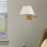 Livex Lighting 40039-91 25" One Light Swing Arm Wall Mount, Brushed Nickel Fi...