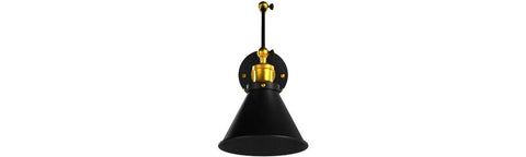 LNC Black Swing Arm Wall Lamp Adjustable Wall Sconces Plug-in Sconces Wall Li...