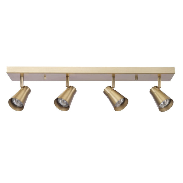 Globe Electric 64000046 25" 4-Light Track Lighting, Matte Brass, Ceiling Ligh...