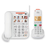 VTech SN5147 Amplified Corded/Cordless Senior Phone with Answering Machine, C...