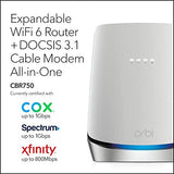 NETGEAR Orbi WiFi 6 Router with DOCSIS 3.1 Built-in Cable Modem White