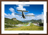 Art.com Framed Wall Art Prints Small airplane landing at the airport of St. B...