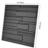 Art3d A10032BK Decorative PVC Wall 32 Square Feet, 3D Rectangle 3-Black