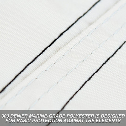 Budge B-300-X1 300 Denier V-Hull Fishing Boat Cover Gray 12'-14' Long (Beam W...