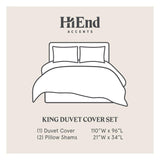 HiEnd Accents Toluca Canvas Western Bedding 3 Piece King Duvet Covet Set, Cat...