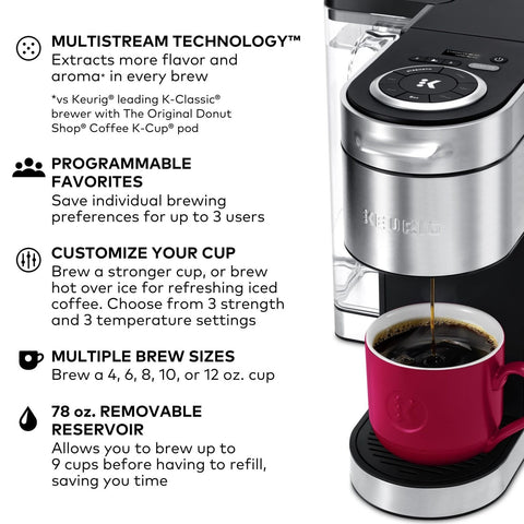 Keurig K-Supreme Plus Single Serve K-Cup Pod Coffee Maker, MultiStream Techno...