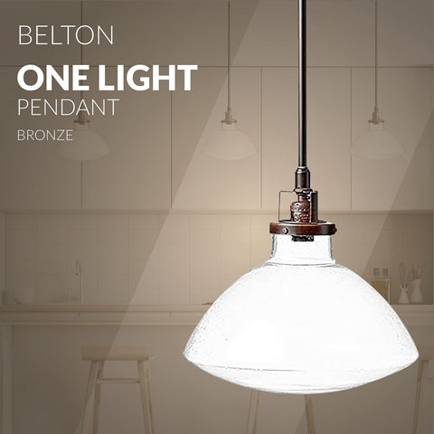 Generation Lighting 6514501EN7-710 Belton One - Light Pendant Hanging Modern ...