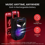 Pyle Portable Bluetooth PA Speaker System-800W 12” Indoor/Outdoor Black