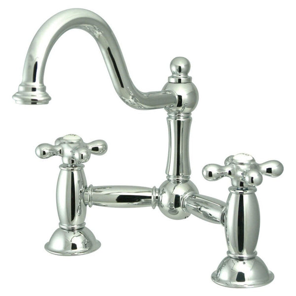 Elements of Design ES3911AX Bridge Lavatory Faucet with Cross Handle, 8", Chr...