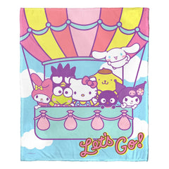 Northwest Hello Kitty Silk Touch Throw Blanket, 50" x 60", Flying Together