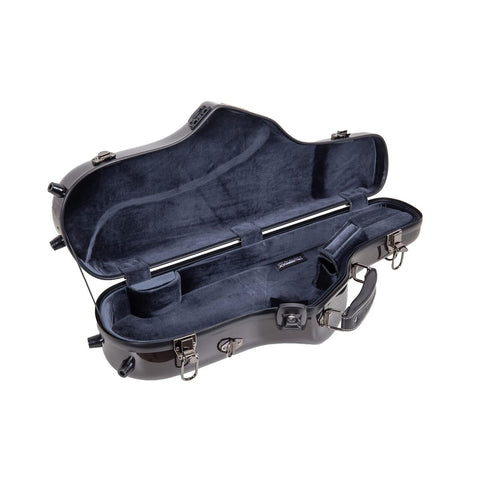 Crossrock Fiberglass Alto Saxophone Case - Includes Accessory Pocket, Removab...