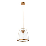 Jonah - Metal and Glass Ceiling Light, Brushed Gold