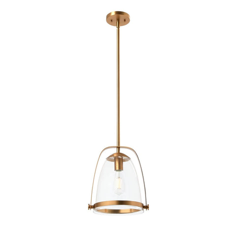 Jonah - Metal and Glass Ceiling Light, Brushed Gold